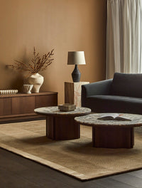 GlobeWest Lorne Shore Table Lamp - Sandy Chalk/Ivory, styled in a room setting