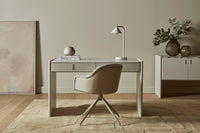 GlobeWest Riley Piped Spider Leg Office Chair - styled office setting