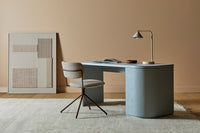 GlobeWest Orson Round Desk - styled office setting
