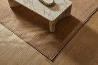 GlobeWest Bower Nora Latte wool rug detail in a styled setting