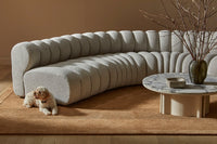 GlobeWest Tepih Eira Rug - Ecru, styled in a room setting