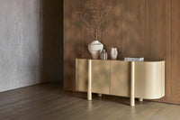 GlobeWest Forme Rina Vase - White, styled in a room setting