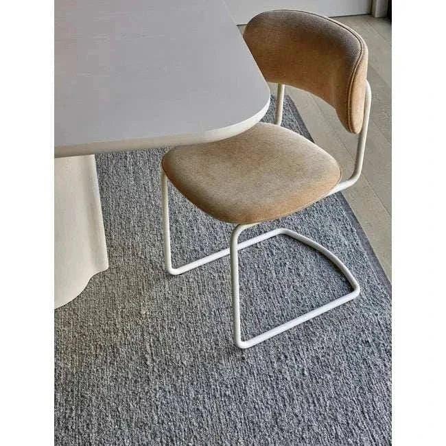 Globe West Dining Chairs GlobeWest Piccolo Cantilever Dining Chair - Copeland Honey - Bone Powdercoated Metal