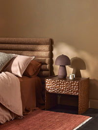 GlobeWest Easton Lysa Table Lamp - Sable, styled in a room setting