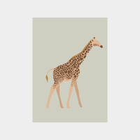 Buttercup the Giraffe digital downloadable print with high-resolution giraffe illustration on neutral background