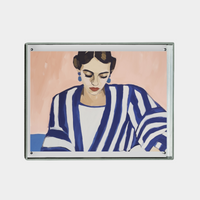 norsu STUDIO sage acrylic box gallery frame displaying artwork in modern sandwich design with screw fasteners