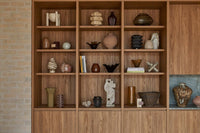 GlobeWest Hanson Mazie Small Vase - Chocolate, styled in a room setting