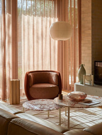 GlobeWest Boden Urchin Large Bowl - Chalk Pink, styled in a room setting