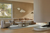 GlobeWest Leon Frame Marble Coffee Table - Matt Ocean Marble - Porcelain