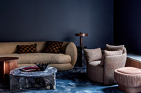 GlobeWest Hugo Vera 4 Seater Sofa - Shiitake