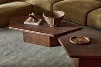GlobeWest Rufus Float Oval Tray - Emperador, styled in a room setting