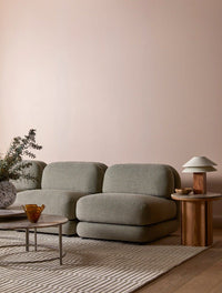GlobeWest Sedona Kennedy Table Lamp - Natural - Gloss Coconut, styled in a room setting