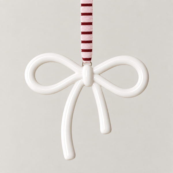 norsu STUDIO Ceramic Bow Ornament, Cloud