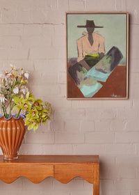 Marcia Priestley Limited Edition Fine Art Canvas Print - Chaps Verdigris