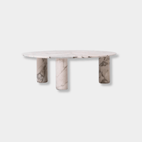 Globe West Coffee Tables Globe West Atlas Orbit Coffee Table - Natural Ocean Marble