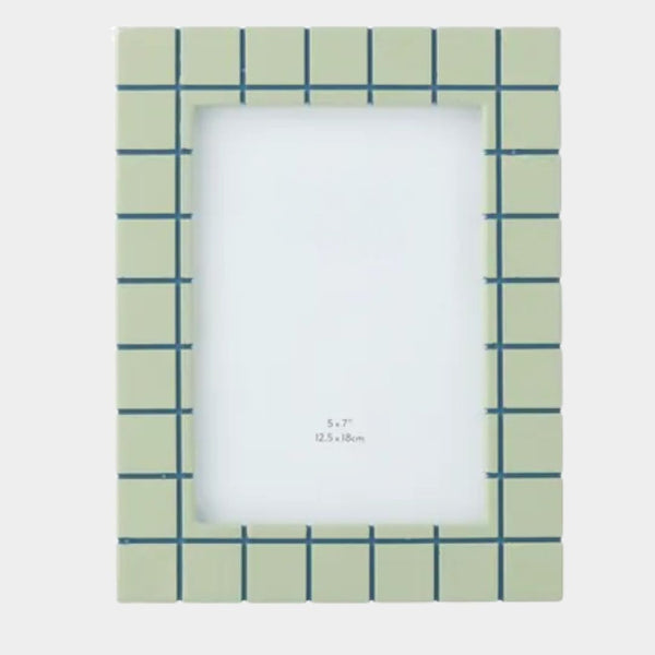Clover Resin Photo Frame 5x7 - Mint/Teal