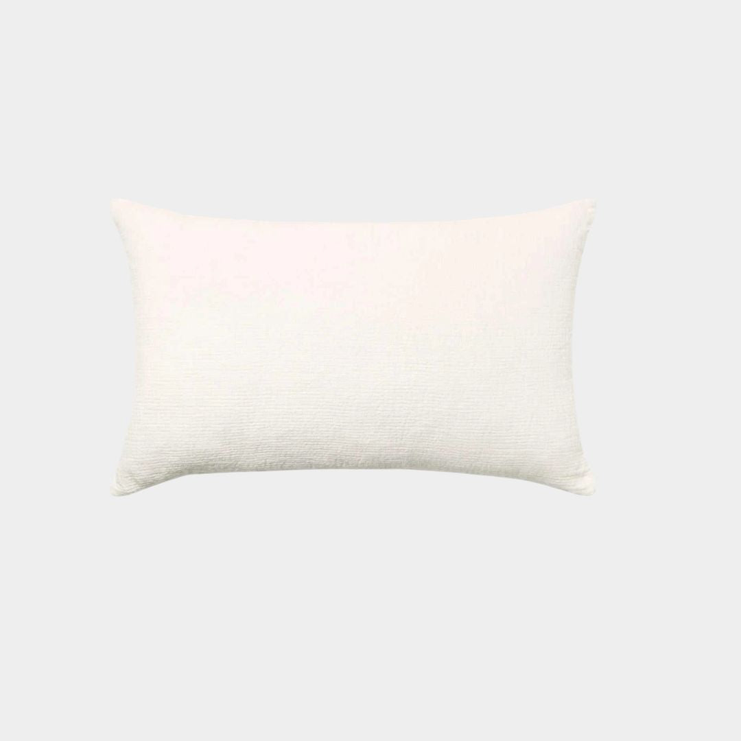 L&M Ava Pure Linen Cushion - Chalk