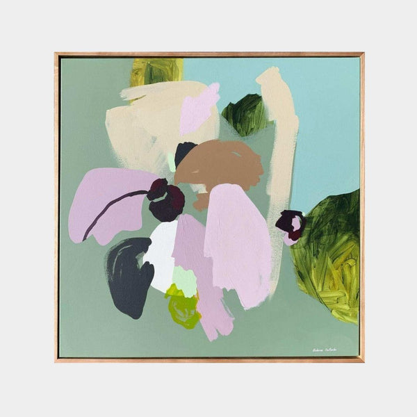 Prudence Demarchi Fine Art abstract canvas print Heart Strong with vibrant acrylic colors and geometric forms
