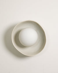Robert Gordon Shell Wall Sconce ceramic wall light, hand glazed in Coast | norsu Interiors