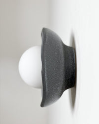 Robert Gordon Shell Wall Sconce ceramic wall light, hand glazed in Storm | norsu Interiors