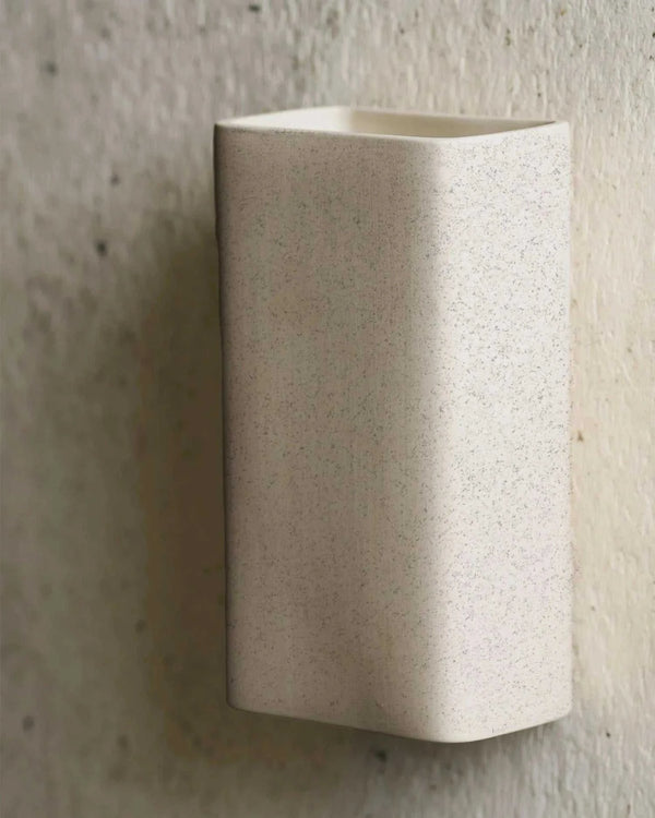 Robert Gordon Box ceramic wall light, stone | Norsu Interiors