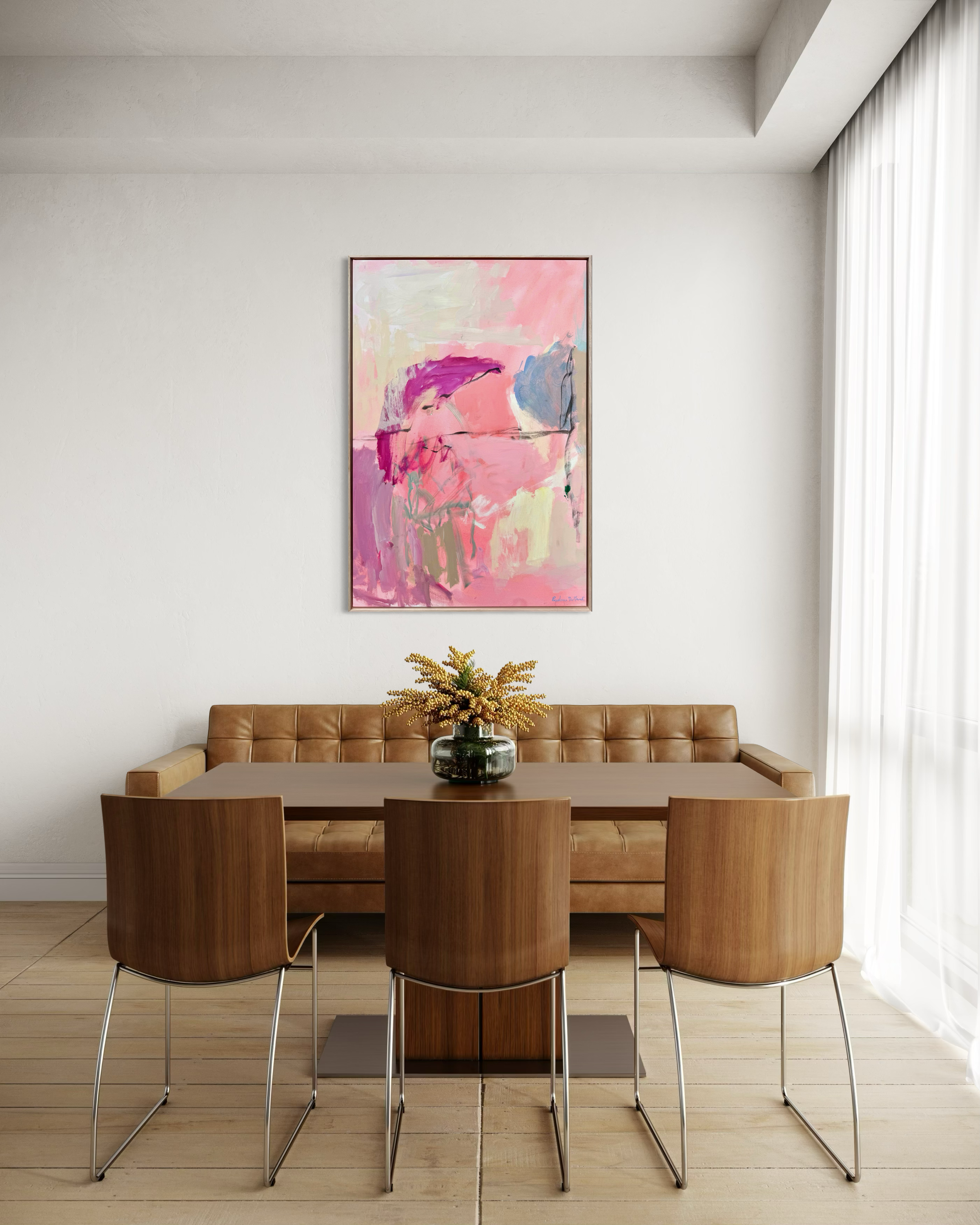 Shining Outward abstract canvas art print by Prudence Demarchi - flowing bright colours