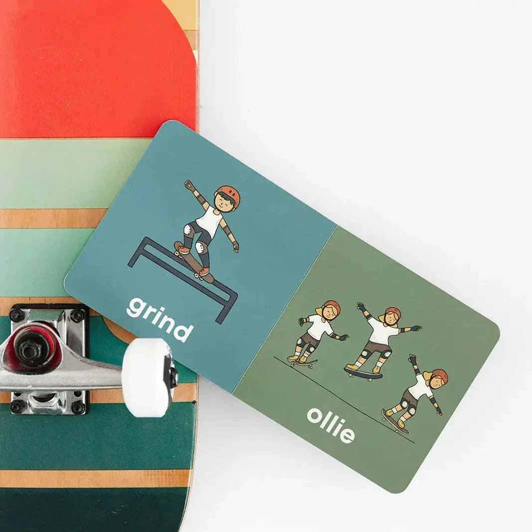Skater Baby board book with colorful skateboard illustrations for toddlers ages 0-4