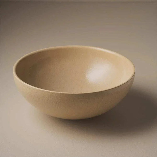 Robert Gordon Clay 340 dish hand basin in sand color with high sides and smooth finish