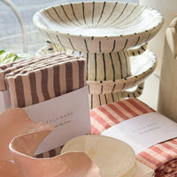 Academy Sabi Stripe Decor Dish Small  - White & Black