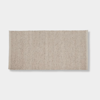 GlobeWest Tepih Maren Rug in stone color, handwoven 100% wool indoor rug with subtle texture and variations.