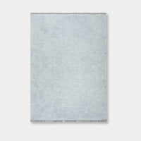 Powder Blue Baya Sandringham Floor Rug handknotted 100% wool with delicate fringe exclusive to Norsu