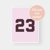 Norsu Interiors Prints Clubhouse Collection - Choose Your Number Print- Various Sizes