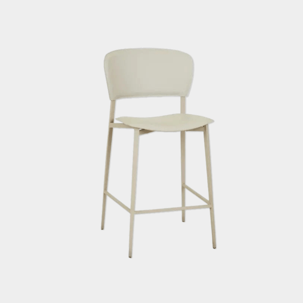 GlobeWest Matilda Barstool, Linen Grey & Matt Linen Grey | Norsu Interiors