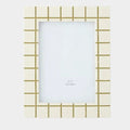 Clover Resin Photo Frame 5x7 - Ivory/Olive