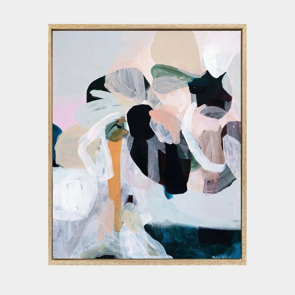 Prudence De Marchi Inconspicuous abstract acrylic canvas print with vibrant colors and geometric forms