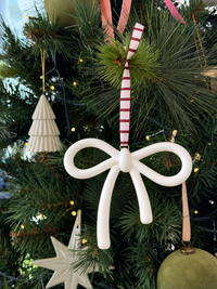 norsu STUDIO Ceramic Bow Ornament, Cloud