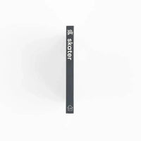 Spine view of Skater Baby board book for toddlers with black cover and white text.