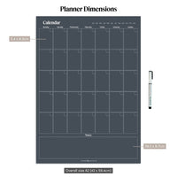 Peel & Stick Wall Planner A2 reusable monthly calendar with notes and chalk marker