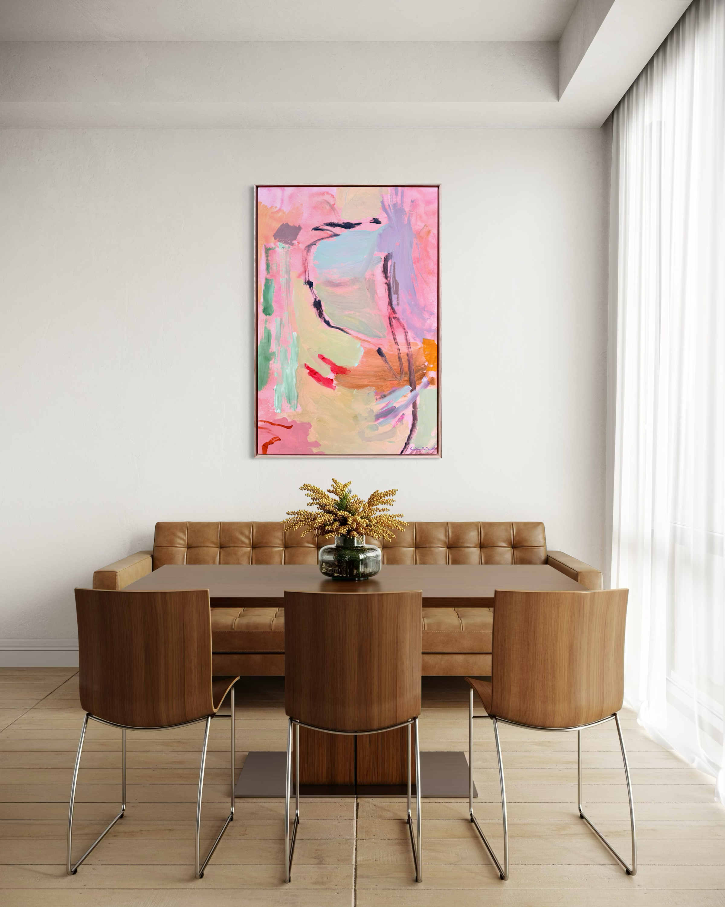 Colour Bomb abstract canvas art print by Prudence Demarchi - dynamic brushstrokes