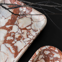 CoTheory Marble Footed Letter Tray - Brown Calacatta