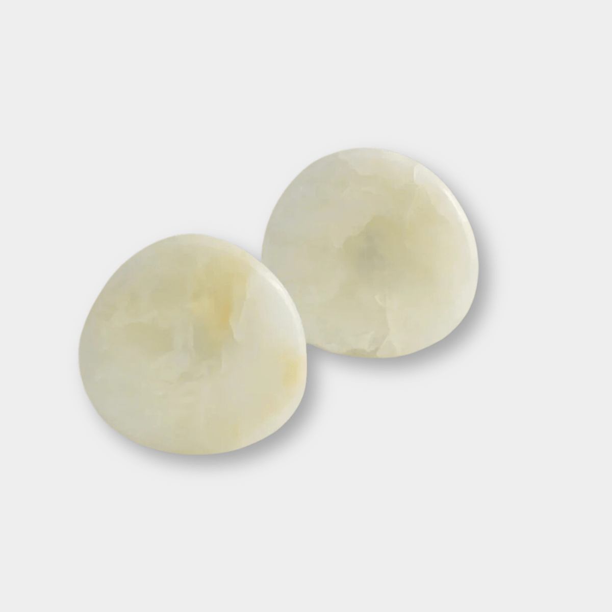Black Blaze White Onyx Marble Coaster Set with natural irregular design, set of 2 pieces