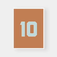 Norsu Interiors Prints Burnt Orange / 30x40cm / No Thanks Clubhouse Collection - Choose Your Number Print- Various Sizes