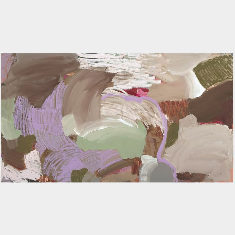 Alisha Falconer abstract fine art canvas print with botanical textures and earthy tones