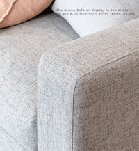 Molmic Sofas 3 Seater Molmic Shona sofa, 3 Seater, Hawthorn Silver Fabic with Oak Timber Legs AVAILABLE FOR IMMEDIATE PICK UP
