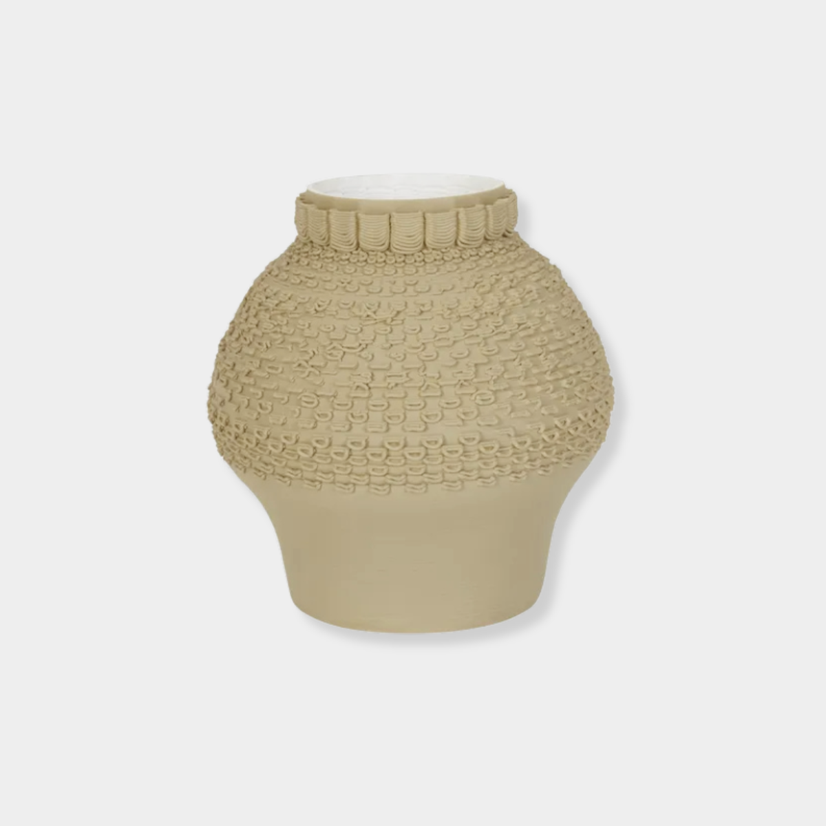 GlobeWest Forme Weave Vase - Wheat