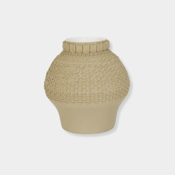 GlobeWest Forme Weave Vase, Wheat | Norsu Interiors