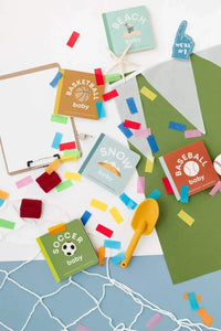 Snow Baby board book for toddlers featuring snow sports with durable triple-layered pages and matte finish