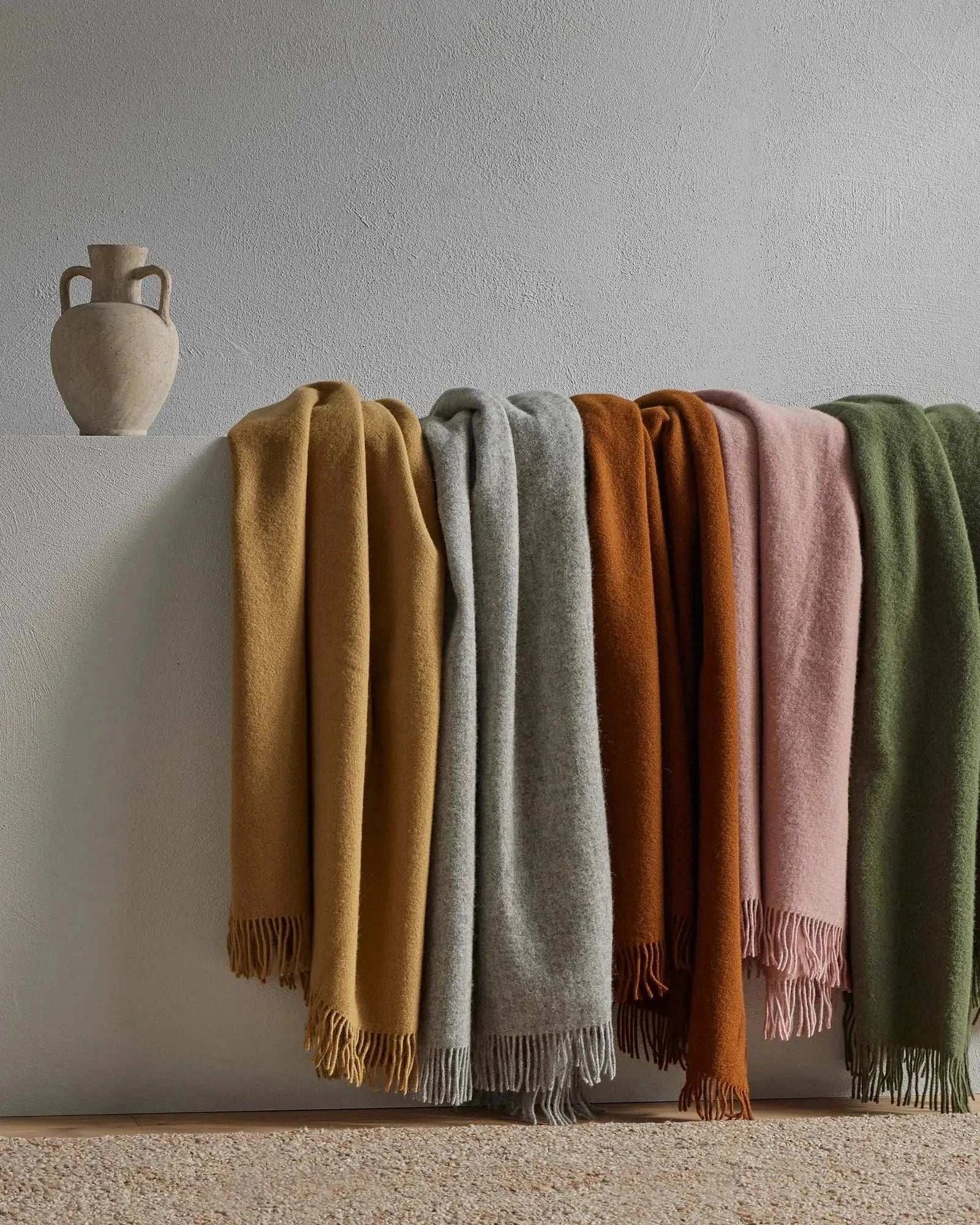 Weave Home Blankets & Throws Weave Home Nevis Lambswool Throw - Camel