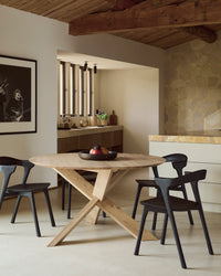 Ethnicraft Bok Dining Chair - Black, styled in a room setting