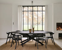 Ethnicraft Bok Dining Chair - Black, styled in a room setting